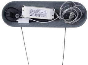 Moderne hanglamp zwart met grijze binnenkant incl. LED 3-staps dimbaar - Dani