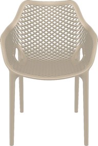 Garden Impressions Air XL design tuinstoel taupe 4 stuks