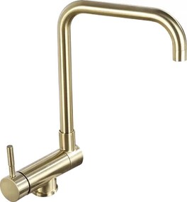 Mexen Madox keukenmengkraan voor onder het raam, goud geborsteld - 672000-50