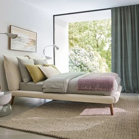 Effen plaid, wol en polyamide, Mantas