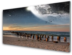 Glas schilderij Ocean beach landscape 100x50 cm