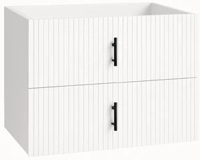 Muebles Raya onderkast ribbelfront 80cm met 2 softclose lades wit mat