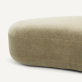 Voetenbank van linnen fluweel, Rosebury, ontwerp Emmanuel Gallina