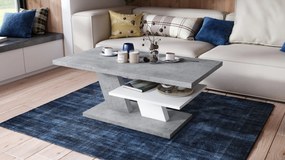 CLIFF beton / wit, salontafel
