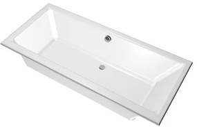 Xenz Kristal Ligbad - 180x80x48 - afvoer Midden - acryl - wit 6986-01