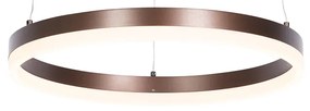 Hanglamp donkerbrons 40 cm incl. LED 3-staps dimbaar - Anello Modern rond Binnenverlichting Lamp