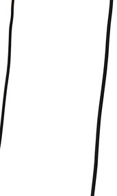 Landelijke hanglamp zwart met touw 3-lichts - Leia