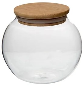Snoeppot, glas en bamboe, 790 ml