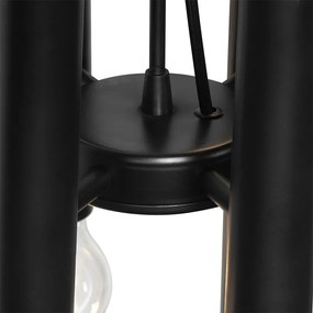 Art deco hanglamp zwart 12-lichts - Tubi