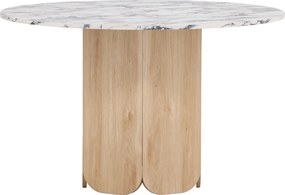 Ronde Eettafel Vijfhoekpoot Lichtgrijs - 120 X 120cm.