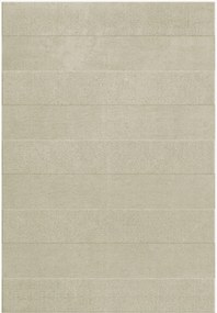 Handgeweven laagpolig wollen vloerkleed Stripe