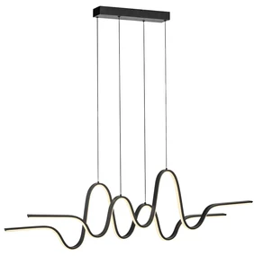 Eettafel / Eetkamer Design hanglamp zwart incl. LED dimbaar easylift - Altitude Design Binnenverlichting Lamp