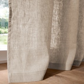 Onega breed gewassen linnen gordijn met verborgen flap
