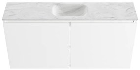 Mondiaz Ture DLux toiletmeubel 100cm talc met wastafel opalo midden met kraangat