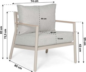 Hoek loungeset 6 personen Aluminium Taupe  Lifestyle Garden Furniture Verano