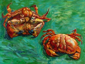 Kunstreproductie Two Crabs (Vintage Seaside) - Vincent van Gogh, (40 x 30 cm)
