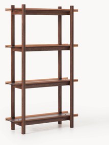 Grote eikenhouten wandkast Alex met glazen planken