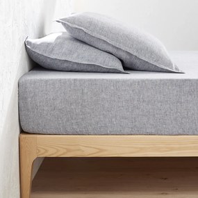 Hoeslaken in gewassen linnen, omslag 35 cm, Linot