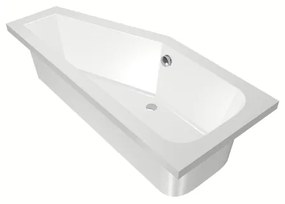 Xenz Lagoon Hoekbad - 170x75x48 - afvoer Midden - Links - Compact - acryl - wit 6982-01