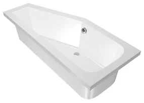 Xenz Lagoon Hoekbad - 170x75x48 - afvoer Midden - Links - Compact - acryl - wit 6982-01