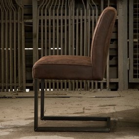 Tower Living Eetkamerstoel Industrieel Donkerbruin Ferro