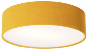 Stoffen Moderne plafondlamp oker 40 cm met gouden binnenkant - Drum Modern E27 cilinder / rond Binnenverlichting Lamp