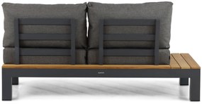 Loungeset 5 personen Aluminium/Teak Grijs Lifestyle Garden Furniture Vittoria