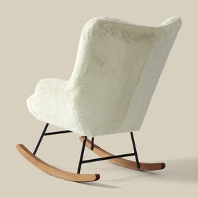 Schommelstoel Babykamer Creme Bont