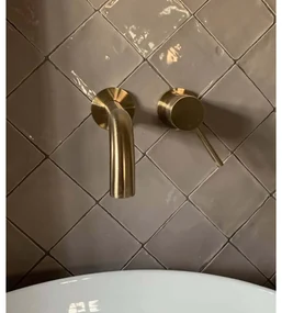 Terre d'Azur Porto Metal wandtegel 10x10cm beige - 100 stuks per doos