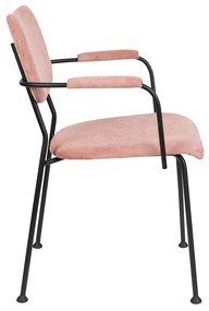 Zuiver Benson Design Armstoel Roze Stof