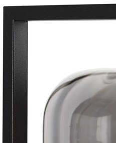 Smart vloerlamp met dimmer zwart met smoke glas incl. Wifi ST64 - Qara Down Design E27 Binnenverlichting Lamp