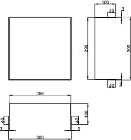 Hotbath &More frameless inbouwnis 30x30x10cm tuscan bronze