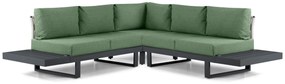 Hoek loungeset 5 personen Aluminium Grijs Lifestyle Garden Furniture Lorenzo
