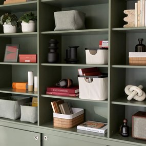 Set van 3 manden van reliëfstof, ITANG