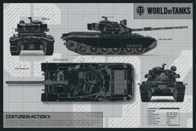 Ilustratie World of Tanks - Centurion Action X, WOT
