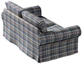 Dekoria IKEA hoes voor Ektorp 2-zits slaapbank - NIEUW model, bruin- blauw