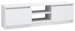 vidaXL Tv-meubel 120x30x35,5 cm bewerkt hout hoogglans wit