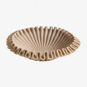 Decoratieve Schaal In Hars Irente Licht Zandbruin & Ø20 Cm - Sklum