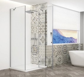 Gelco Trinity douchecabine met helder glas 110x100cm rechts chroom