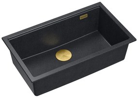 granieten spoelbak Logan 110 Black Metallic