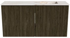Mondiaz Joya DLux 80cm toiletmeubel shadow met wastafel faye rechts 1 kraangat frappe