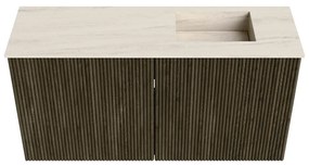 Mondiaz Joya DLux 80cm toiletmeubel shadow met wastafel faye rechts zonder kraangat meli