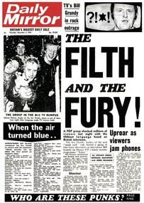 Poster Sex Pistols - Daily Mirror