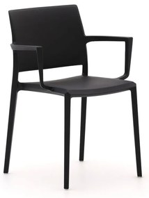 + 10% kassakorting | Dining tuinstoel | Forza Sile | Kunststof | Zwart | Stapelbaar | Kees Smit Tuinmeubelen