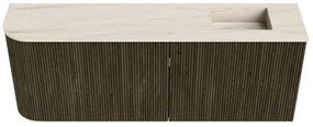 Mondiaz Joya DLux 110cm toiletmeubel ronding links shadow met wastafel faye rechts 1 kraangat meli