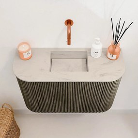 Mondiaz Joya DLux 65cm toiletmeubel ronding links/rechts shadow met wastafel faye midden zonder kraangat opalo