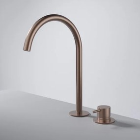 Hotbath Cobber Wastafelmengkraan - hoog - opbouw - zonder waste - Geborsteld Koper PVD CB023HBCP