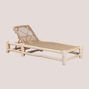 Set Van 2 Verstelbare Ligstoelen Van Teakhout Bientina Licht Teakhout - Sklum