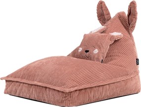 Kinder Zitzak Konijn Lounger & Kussen Set - Roze