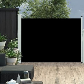 vidaXL Tuinscherm uittrekbaar 117x500 cm zwart